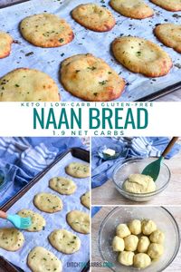 Keto naan bread is a soft and easy to make gluten-free bread that pairs perfectly with curries and other dishes.