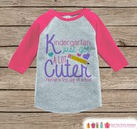 This adorable outfit is perfect for your child's first day of school! - Please include the name you would like in the Notes to Seller box during the checkout process. Our graphics are professionally p