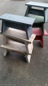 How to make useful one board stools, that are great for that top cupboard, for the grandkids, or an extra place to park your bum.