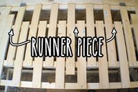 Extending slats with runner piece