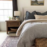 Flax Wheaton Stripe Linen Cotton Blend Patterned Duvet Cover & Sham | Pottery Barn