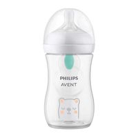 Pour qui : Bébés à partir de 1 mois.Motif : Nounours.Contenance : 260ml.On aime : Sa résistance.  Le Biberon Natural Response de la marque AVENT est un biberon pour les bébés âgés de 1 mois et plus.Il dispose d'une tétine en silicone doux qui imite le mamelon du sein de maman afin de lui procurer un grand confort au moment de la succion. La tétine en taille 2 a été conçu pour éviter les fuites. Le biberon possède une contenance de 260ml. On aime sa facilité d'utilisation, d'entretien et d'assemblage.  - Marque : Avent - Bébé & Maman-Puériculture-Biberons