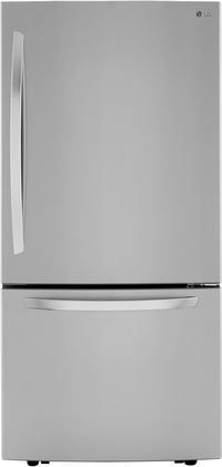 A generous 25.5 cu. ft. of space gives you ample room for your needs. With contoured doors, hidden hinges, and a host of great interior features like Door Cooling+ and LED lighting give your refrigerator a look as sophisticated as it is functional. LG 25.5-cu ft Bottom-Freezer Refrigerator with Ice Maker (Fingerprint Resistant) ENERGY STAR | LRDCS2603S