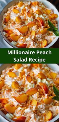 Enjoy a creamy, fruity dessert with our easy Millionaire Peach Salad recipe. Perfect for any occasion!