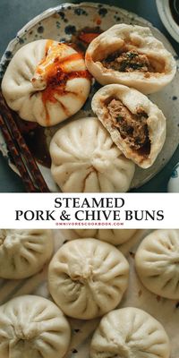 These steamed pork buns are the real deal, both comforting and irresistible. They’re fluffy and filled with rich pork, Chinese chive, and a touch of ginger, making them extra juicy and super flavorful.