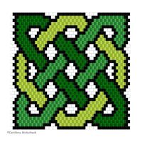 Celtic Square Knot Pendant brick stitch pattern, beading pattern, bead work pattern