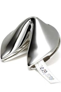 Amazon.com - Silver Plated Chinese Fortune Cookie with Hinge, Tarnish Proof - Personalized Gifts