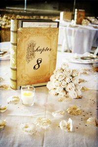 Book Centerpiece Ideas ~ Yard Sale Weddings