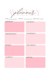 Weekly Planner Template designed to keep your week organized.