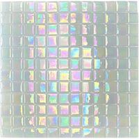 DICOFUN 40-Sheet Rainbow Peel and Stick Backsplash for Kitchen and Bathroom, 6.6" x 6.6" White Glass Mosaic Tiles - - Amazon.com