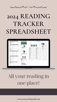 The ultimate way to track your reading in 2024! #readingtracker #readingtrackerspreadsheet