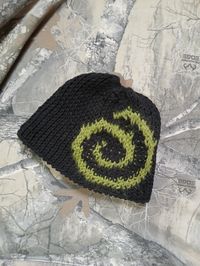 swirl beanie made with Tunisian crochet #gorp #y2k #streetstyle #aesthetic