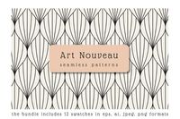 Art Nouveau Seamless Patterns Set | Pre-Designed Photoshop Graphics ~ Creative Market