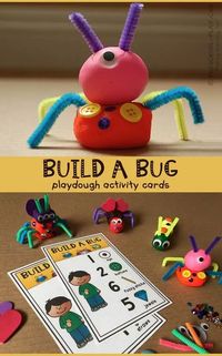 Get creative with numbers and challenge your preschooler to build-a-bug with a certain number of materials. Here you will find more play-based number activities for preschoolers to keep them practicing their counting, number recognition and one-to-one correspondence. #howweelearn #numbers #numbersense #numeracy #counting