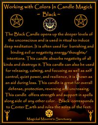 Candles: Working with Colors in Candle Magick ~ Black.