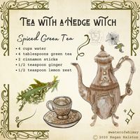 Tea with a Hedge Witch Witchy Wall Art | Etsy