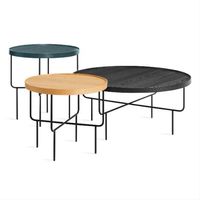 "Blu Dot Roundhouse Coffee/Side Table" Shatter the status quo or just have a place to set your drink down. Wood on top. Wire on the bottom. Functional eye pleasing magic everywhere. Three shapes. Three finishes and a kicky take on simplicity to boot. #table #coffeetable #furniture #sidetable #livingroomfurniture #homedecor AFFILIATES LINK