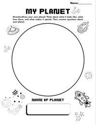 My planet activity for children 2-5 grade! Question can be made separated.