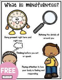 FREE mindfulness for tools for kids - free mindfulness printables and curriculum - free kindergarten social emotional learning - first grade freebie worksheets - teach mindfulness - mindful parenting - elementary school counseling #mindfulness #teachmindfulness