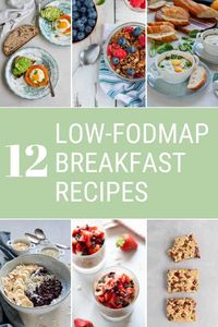 Figuring out what to eat for breakfast can be a pain if you suffer from IBS or are sensitive to FODMAPS. Here's a collection of 12 healthy, easy, and tasty Low FODMAP Breakfast Recipes to get your day started right with a happy tummy. #lowfodmap #breakfast #lowfodmaprecipes #lowfodmapbreakfast #vegetarian #ibsdiet #heynutritionlady