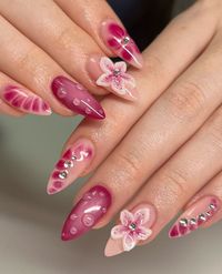 •         #cjpacrylicsystems #naionailsuk #flowernails #nailart #nails #acrylicnails #naildesign #pinknails #frenchnails #bloominggelnailart