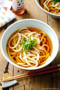 Udon Noodle Soup (Kake Udon) (Video) かけうどん • Just One Cookbook