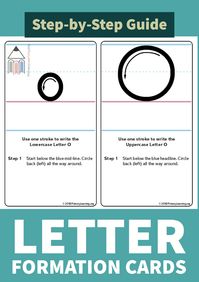 These cards contain step-by-step instruction on how to write the letter using the continuous method. Use these cards as a guide when #teaching how to write the #Uppercase and #Lowercase #Letters.