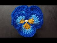 CROCHET PANSY FLOWER - How to Crochet Beautiful Pansy Flowers 🌸🌸 - YouTube