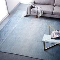 Ombre Shine Wool Rug, Blue Lagoon, 9'x12' | for living room area