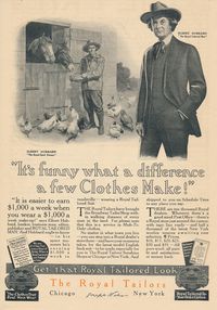 Vintage  magazine print ad's from the early 1900's Lot of 3 for Mens Clothes and shoes Very good condition  Free shipping in the USA