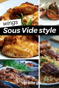 Cook chicken wings sous vide style. Learn the right settings with this temperature guide. | sipbitego.com #sipbitego #sousvide #sousvidechicken #sousvidewings #wings #chicken #dinner #appetizers