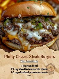 Ina Garten 🍲 | Philly Cheese Steak Burgers | Facebook