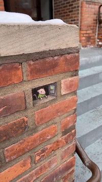 By David Zinn in Old West Side Historic District, Ann Arbor, Michigan, USA.