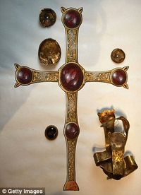 Reconstruction of the Folded Cross - part of an Anglo-Saxon hoard discovered in Staffordshire by Terry Herbert in 2009.