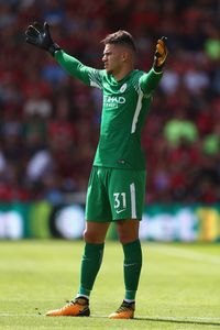 Man City goalkeeper Ederson in 2018.