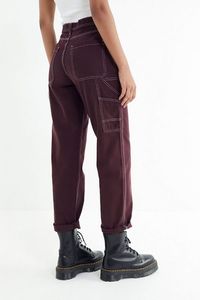 Slide View: 2: UO Damson Contrast Stitch Utility Pant