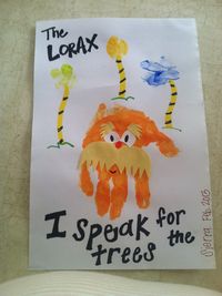 Handprint Lorax.