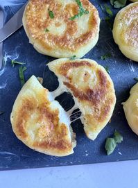 Cheese Stuffed Potato Cakes (2 Ingredients)