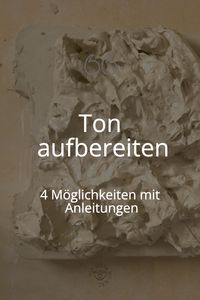 Wer schon einmal getöpfert hat, kennt diese Situationen nur zu gut: Unverhofft bleibt Ton übrig, der kreative Versuch auf der Drehscheibe entpuppt sich als nichts Halbes und nichts Ganzes, oder man vergisst schlichtweg den Ton luftdicht zu verschließen, sodass er vollkommen austrocknet. In diesem Beitrag erklären wir dir anhand von vier Beispiele vier Möglichkeiten zum Ton aufbereiten.