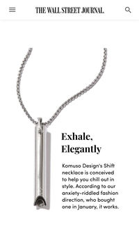 Wall Street Journal Spotlights Komuso's Innovative Breathing Necklace. Shop Now!