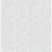 Scott Living 56.4-sq ft White Vinyl Paintable Textured Abstract 3D Prepasted Water Activated Paste Wallpaper in the Wallpaper department at Lowes.com