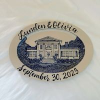 Wedding plate family heriloom custom 