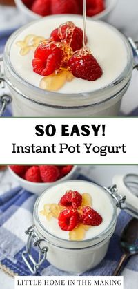 If you're looking for homemade yogurt recipes, you need to try this easy method for Instant Pot yogurt. Creamy, delicious, and surprisingly easy to make, homemade yogurt is so much cheaper than anything you can purchase at the grocery store. All you need is some milk, a tiny bit of yogurt, and you're ready to get started.