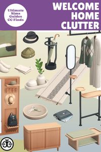 If you want some great cc clutter, you need this welcome home clutter set. This has everything you need to decorate a perfect entryway #Thesims4