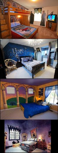 Harry Potter room ideas. My kids are going to be drowning in HARRY potter stuff