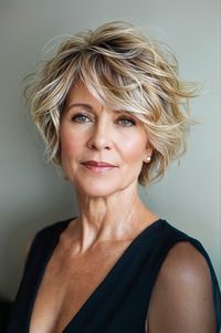 Explore 7 short haircuts designed to add texture and depth to fine hair, perfect for women over 50 looking to enhance their look with volume and movement.