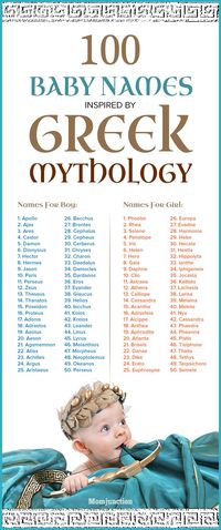 Are you inspired by Greek mythology & its characters? Finding Greek mythology baby names to name your little one? Here is our list of 100 names you can choose from. #DogNames