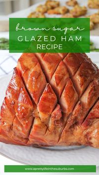 This Brown Sugar Glazed Ham is delicious! Simple glazes like this make a ham so flavourful...you'll never make a ham without glaze again! Perfect for Easter or any special occasion.