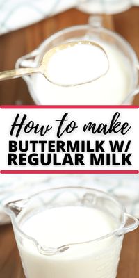 If you were wondering How to Make Buttermilk with Regular Milk, it is so simple and all you need are two simple ingredients. 