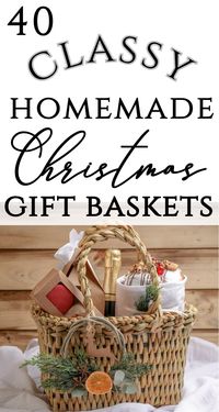 Here are 40 creative Christmas basket ideas! DIY gift baskets are economical, easy to customize, and creative! You can make a homemade Christmas gift basket for friends, neighbor, or just a special family member or friend! Unique gift basket ideas are frugal and beautiful and thoughtful homemade Christmas gifts!